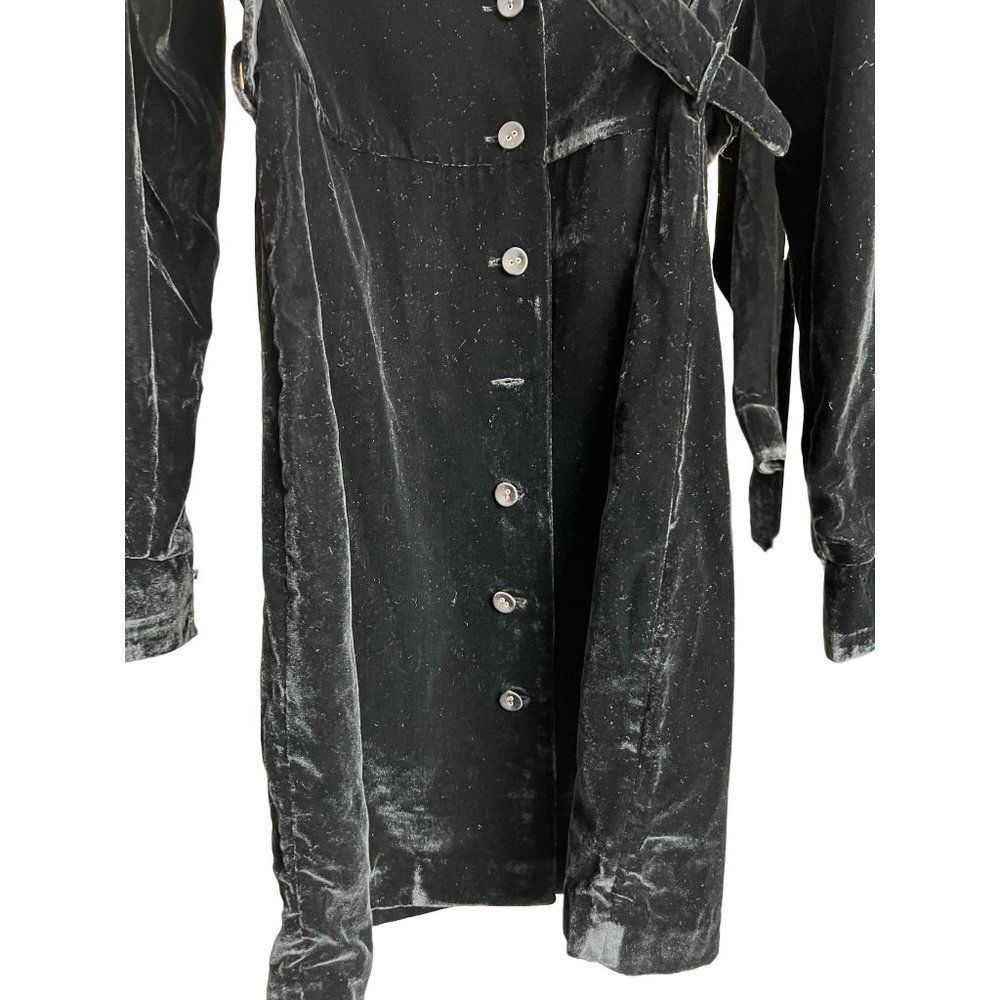 Favorite Daughter The Dynasty Long Sleeve Velvet Shirtdress - Picture 9 of 11